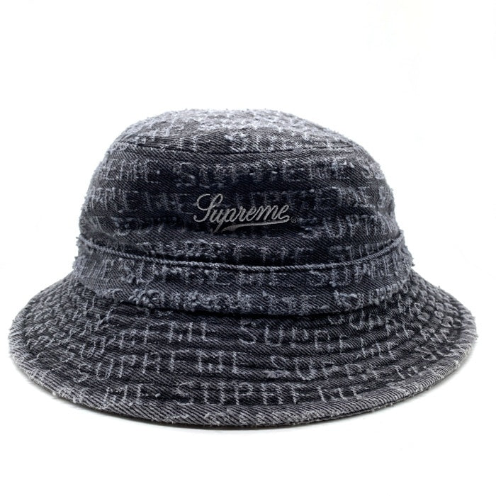 SUPREME シュプリーム 24AW Needle Punch Denim Crusher ニードルパンチデニムクラッシャーハット ブラック Size M/L 福生店