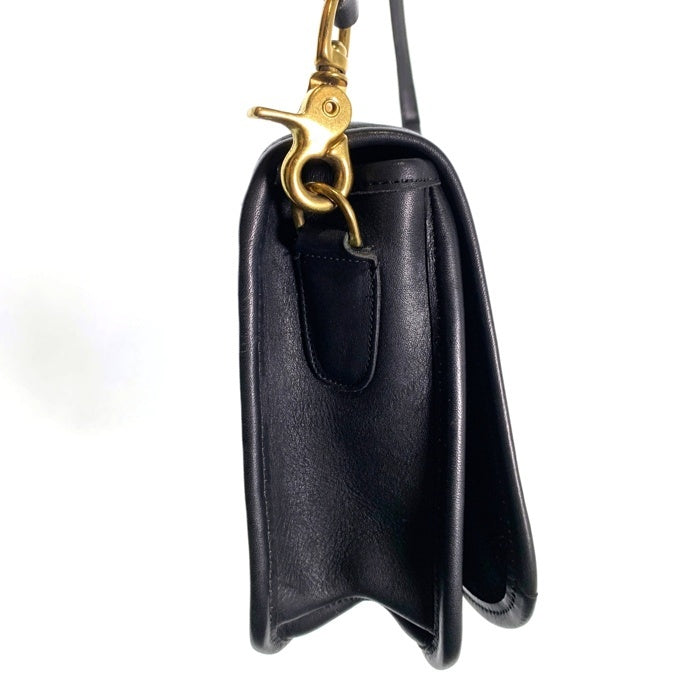 COACH コーチ オールレザー ショルダーバッグ ブラック オールド 460-5953 福生店