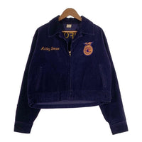 70`s NATIONAL FFA コーデュロイ ファーマーズジャケット ジップアップ ネイビー ワッペン 短丈 Size 44 福生店