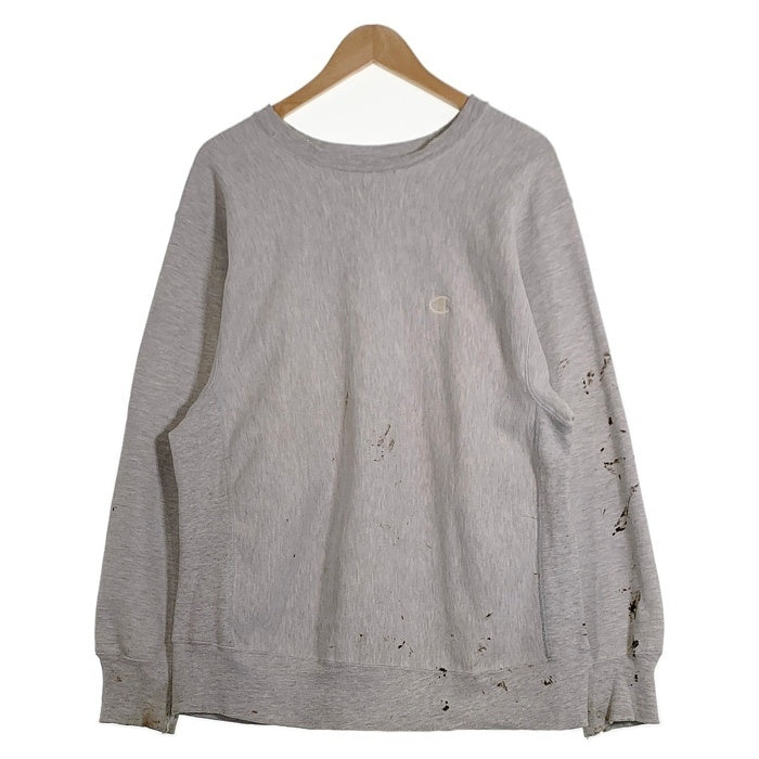 80's Champion チャンピオン REVERSE WEAVE リバースウィーブ トリコロール プリントタグ クルーネックスウェット グレー USA製 Size XL 福生店