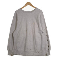 80's Champion チャンピオン REVERSE WEAVE リバースウィーブ トリコロール プリントタグ クルーネックスウェット グレー USA製 Size XL 福生店