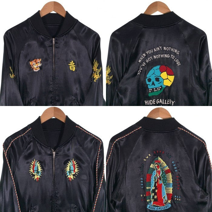 RUDE GALLARY TOKYO ルード ギャラリー トウキョウ 21AW OTO SKULL × MEX MARIA REVERSIBLE SOUVENIR JACKET マリア リバーシブル スーベニア ジャケット スカジャン ブラック Size 2 (Sサイズ） 福生店