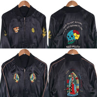 RUDE GALLARY TOKYO ルード ギャラリー トウキョウ 21AW OTO SKULL × MEX MARIA REVERSIBLE SOUVENIR JACKET マリア リバーシブル スーベニア ジャケット スカジャン ブラック Size 2 (Sサイズ） 福生店