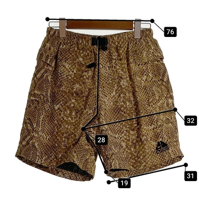 SUPREME シュプリーム NIKE ACG ナイキエーシージー 22AW Nylon Trail Short Pant ナイロン トレイル ショートパンツ 総柄 ゴールド DN3260-277 Size S 福生店