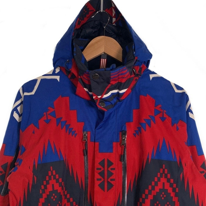 RLX RALPH LAUREN ラルフローレン ネイティブ柄 中綿 ダウンジャケット レッド ブルー ホワイト Size S 福生店