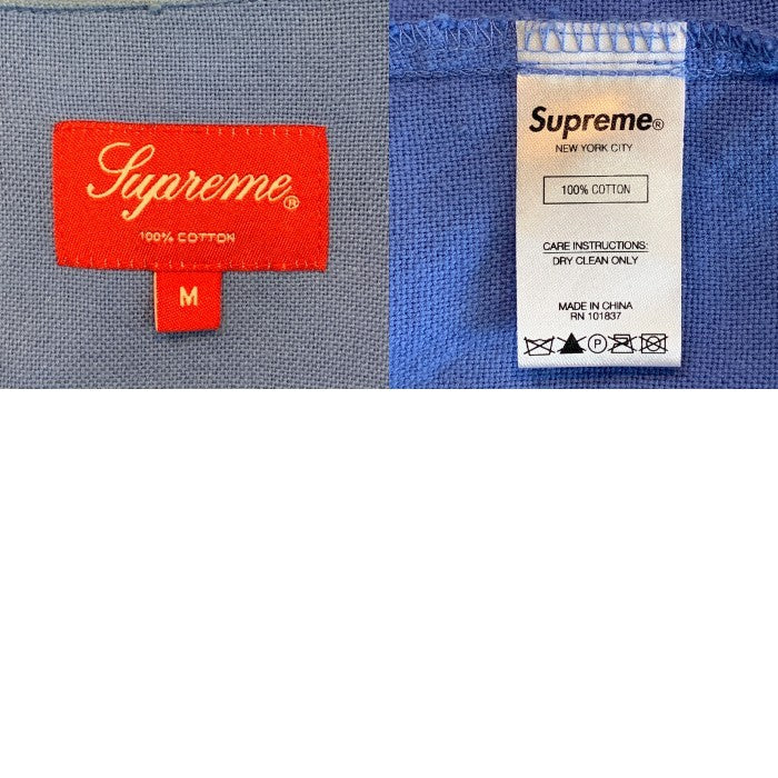 SUPREME シュプリーム 20SS Embroidered S/S Shirt キューバシャツ ブルー コットン Size M 福生店