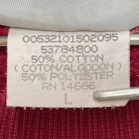 Lee リー USA製 ブランク モックネック スウェットトレーナー ボルドー sizeL 瑞穂店