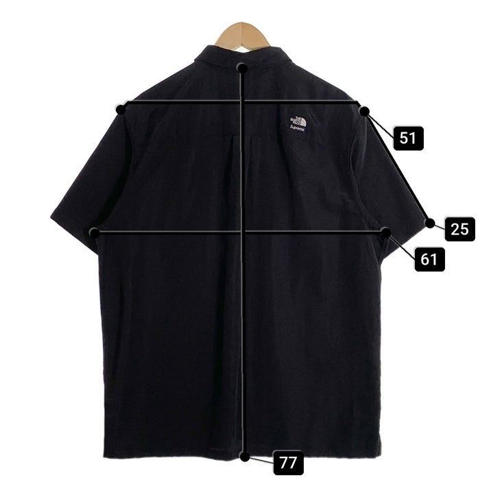SUPREME シュプリーム 22SS THE NORTH FACE ノースフェイス Trekking S/S Shirt トレッキングショートスリーブシャツ ブラック NR02211I Size XL 福生店