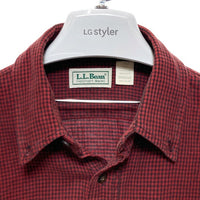 L.L.Bean エルエルビーン ボタンダウン ネルシャツ レッドxブラック sizeL 瑞穂店