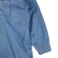 WORLD ISLAND ワールドアイランド 裏地ブランケット 裏地キルティング 長袖 デニム シャツ ライトブルー Size XL 福生店