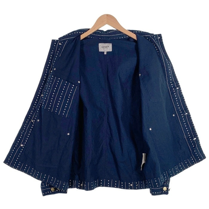 Carhartt WIP カーハートワークインプログレス DREWE CHORE COAT ドリューチョアコート カバーオール ストライプ ネイビー I034823.2RU Size S 福生店