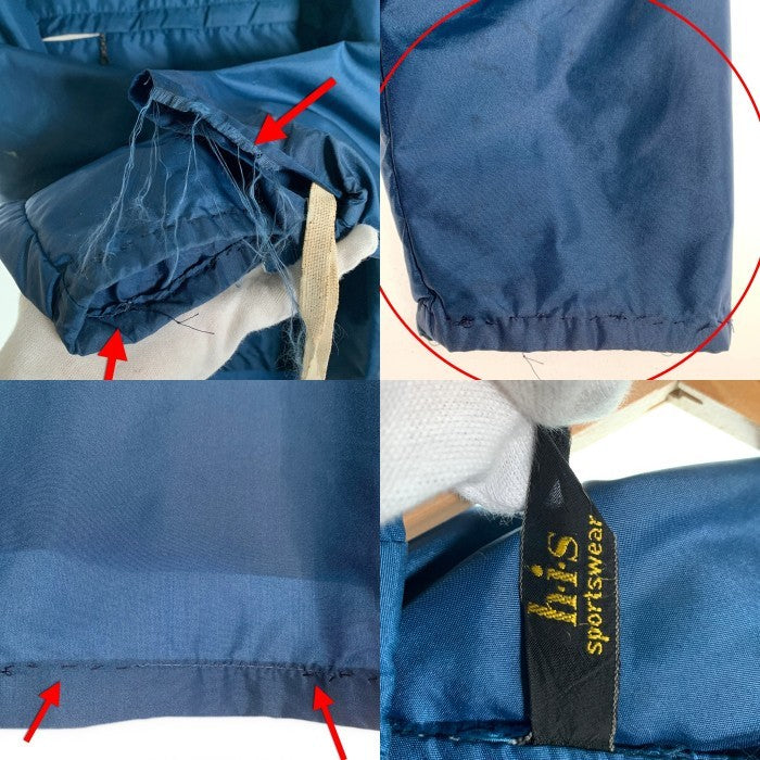 60's 70's  h.i.s sportwear エイチアイエス スポーツウェアー ハーフジップ ナイロン アノラック ジャケット ブルー Size XL相当 福生店