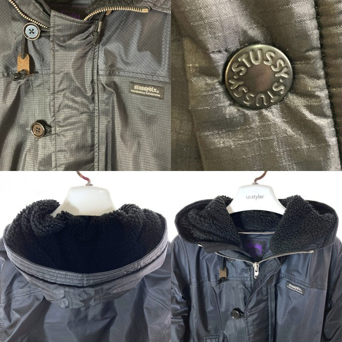 STUSSY ステューシー ナイロン リップストップ ミリタリージャケット GORE-TEX ブラック Size L 瑞穂店