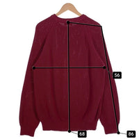 80's 90's L.L.Bean エルエルビーン ローゲージ コットン ニット セーター バーガンディー USA製 Size L 福生店