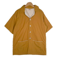 60-70's SUN-DEK of Hawaii コットン ビーチシャツ 半袖 開襟 内パイル地 オレンジ USA製 Size L 福生店