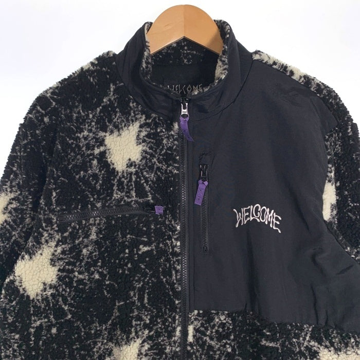 WELCOME SKATEBOARDS ウェルカムスケートボード Shattar Full-Zip Sherpa Fleece ボアフリースジャケット ジップアップ ブラック Size L 福生店
