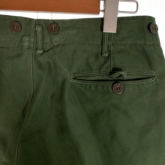 スウェーデン軍 ミリタリーカーゴパンツ ダブルニー グリーン Size C48 福生店