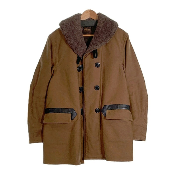 AtLast&Co. アットラスト FIELD COAT フィールドコート ショールカラー ボア ダブル ジャケット ブラウン Lot614 Size 40 福生店
