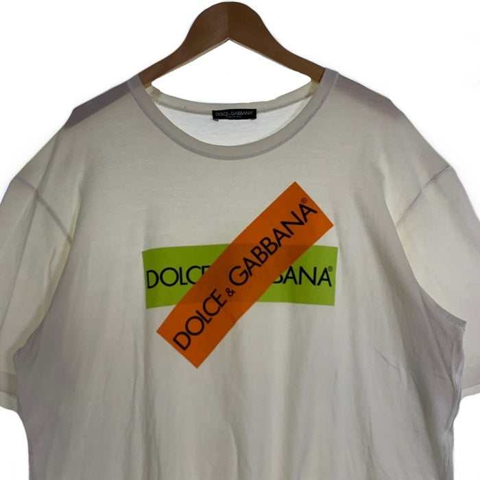 DOLCE&GABBANA ドルチェアンドガッバーナ ロゴプリント Tシャツ ホワイト Size 54 福生店