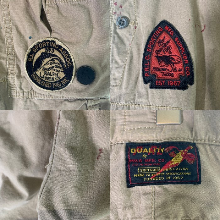 90's Ralph Lauren ラルフローレン ワッペン カーゴ ショーツ ハーフパンツ ベージュ Size 32 福生店