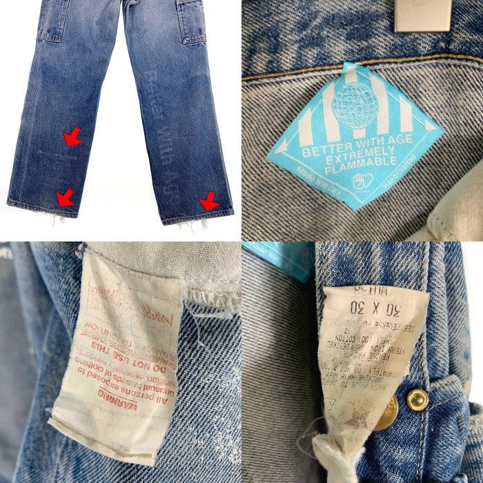 Better With Age ベターウィズエイジ カーハートリメイク デニムダブルニーペインターパンツ インディゴ Size 30×30 福生店