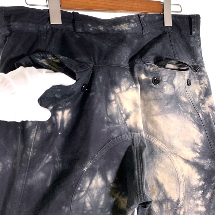 OFF-WHITE オフホワイト タイダイ染め リップストップ カーゴパンツ 裾ラインストーン ブラック OMCF015S20H86020 Size 32 福生店