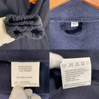 Royal Mail ロイヤルメール RMF1 LONG SLEEVE FLEECE 切替 ジップアップフリースジャケット ネイビー ブラック Size L 福生店