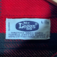 80's Mr.Leggs ミスターレッグス 長袖 バッファローチェック シャツ レッド グレー Size L(16 16 1/2) 福生店