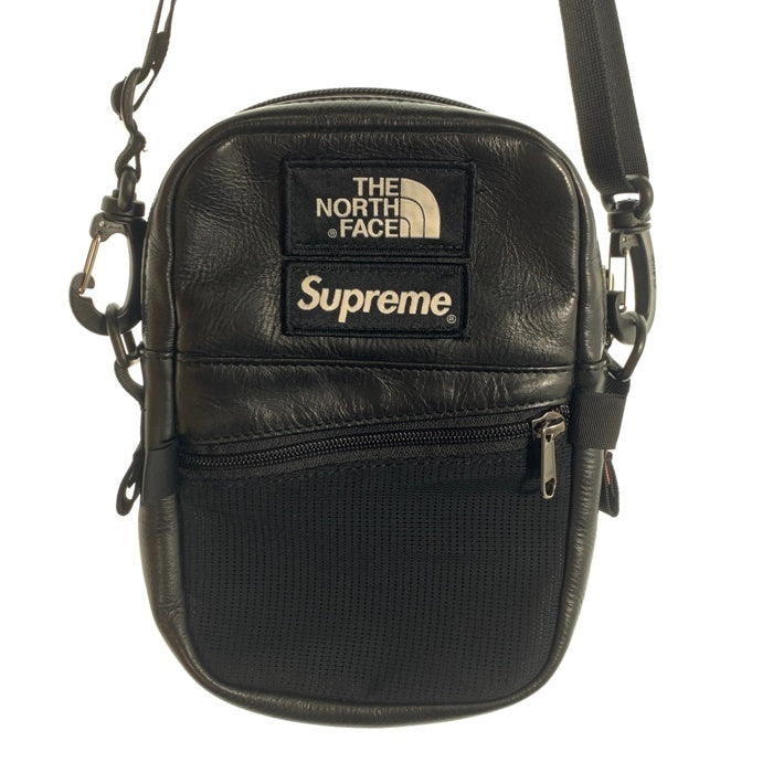 SUPREME シュプリーム 18AW THE NORTH FACE ノースフェイス Lerther Shoulder Bag レザーショルダーバッグ ブラック 福生店