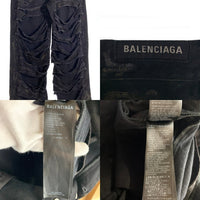 BALENCIAGA バレンシアガ 23SS SUPER DESTROYED BAGGY スーパーデストロイ バギージーンズ ダメージ加工 ブラック 745248 Size S 福生店