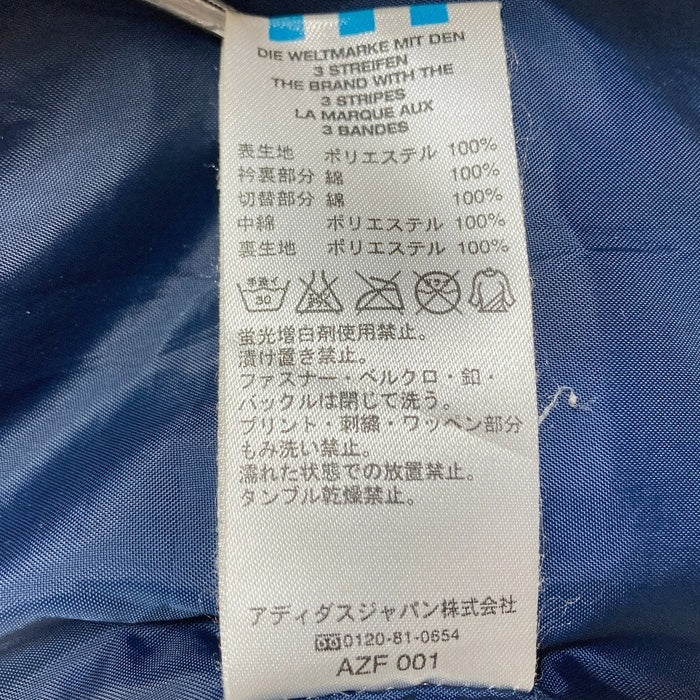 adidas アディダス 万国旗タグ シロクマ刺繍 中綿ジャケット ネイビー sizeM 瑞穂店