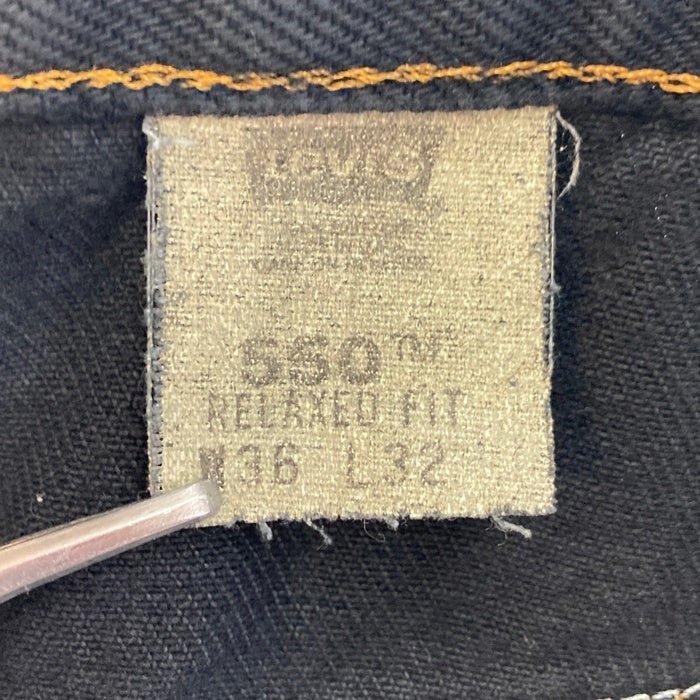 Levi's リーバイス 550 ボタン裏512 USA製 後染めブラック デニムパンツ ブラック size36 瑞穂店