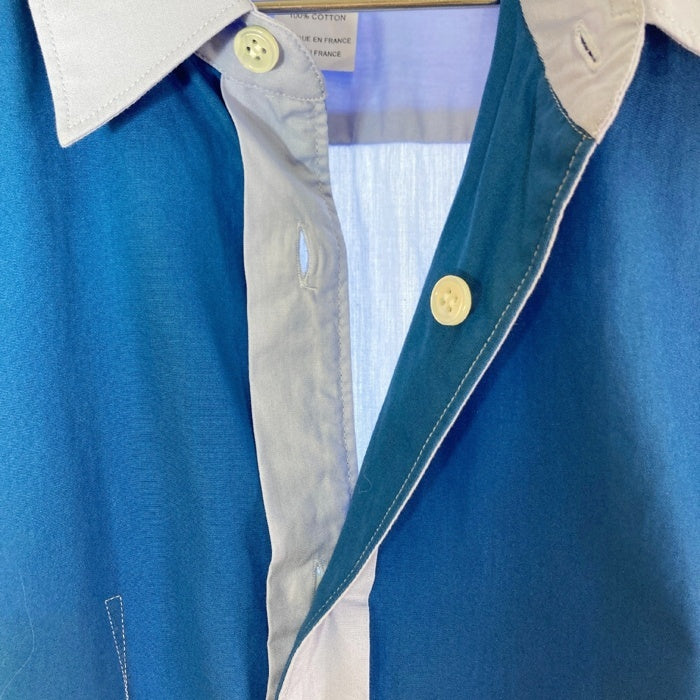 COMME des GARCONS SHIRT コムデギャルソンシャツ S28065 インサイドアウト マルチカラー切替 半袖シャツ ブルー sizeXS 瑞穂店