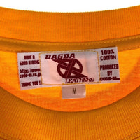 Dagda Leathers ダグダレザーズ プリントTシャツ 袖刺繡 イエロー 旧マッコイ 滝沢氏 Size M 福生店