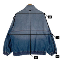 ADAM ET ROPE アダムエロペ 23SS ドライタッチデニム スタンドカラーブルゾン ジップアップジャケット ライトブルー GML-03080-A Size M 福生店