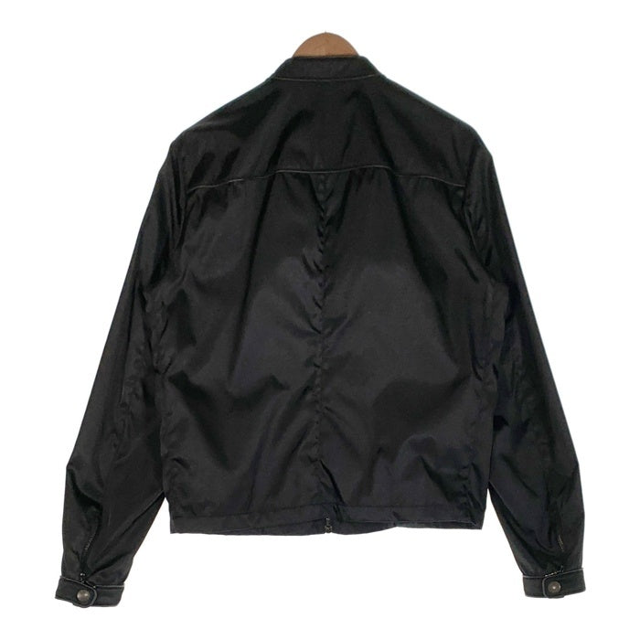 PRADA プラダ ライダースジャケット トリアセテート パイピング ブラック UGW845 Size 48 福生店