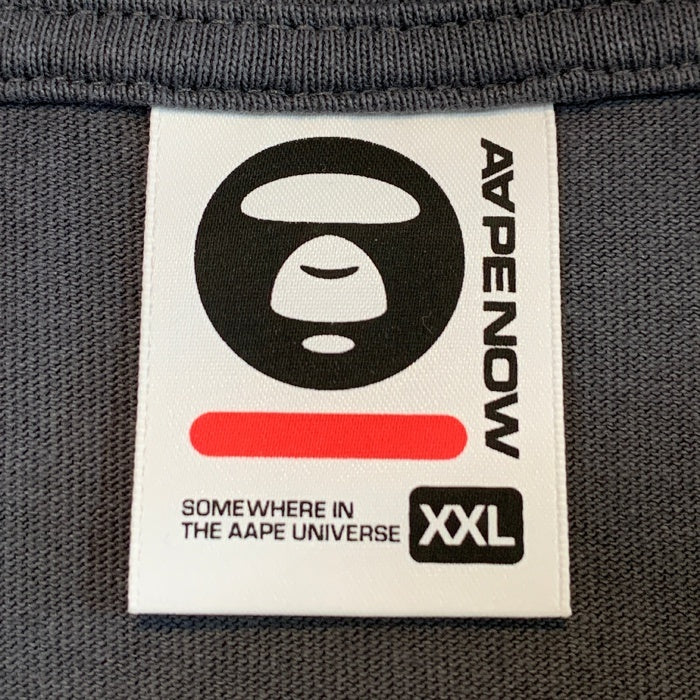 AAPE エーエイプ NOW TEE ラバーパッチ Tシャツ チャコールグレー AAPTEM1245XXK Size XXL 福生店