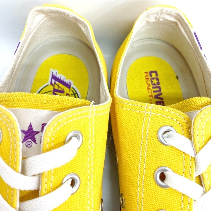CONVERSE コンバース ALL STAR LOW REACT2.0 NBA レイカーズ キャンバスローカットスニーカー イエロー 1SD539 Size 26cm 瑞穂店