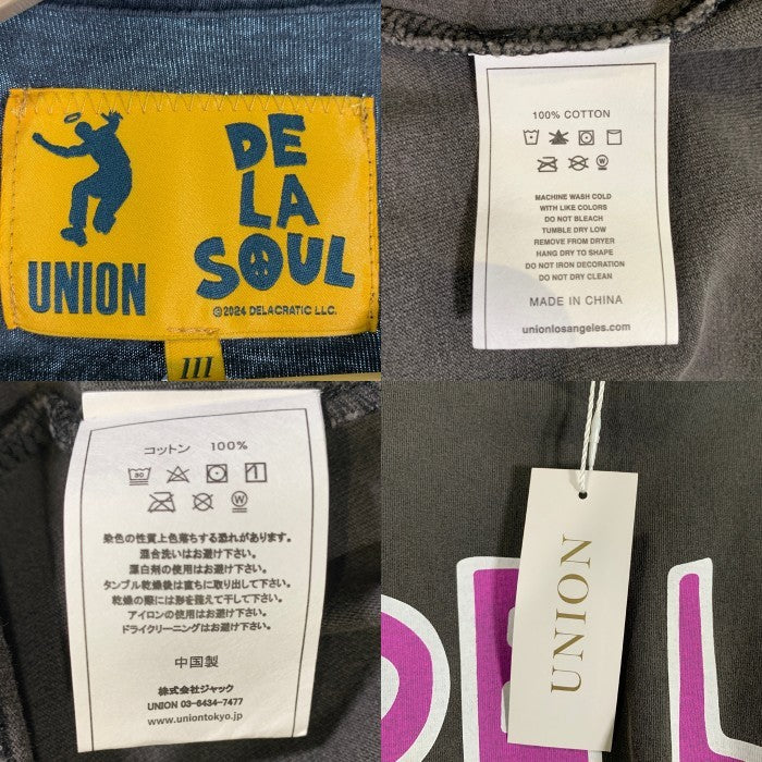 UNION ユニオン 24AW BUG OUT TEE デラソウル ピグメントダイ プリントTシャツ ヴィンテージブラック Size L 福生店