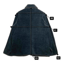 DANTON ダントン 18A-MR-001 ショールカラー フリースジャケット グレー size42 瑞穂店