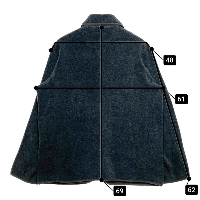 DANTON ダントン 18A-MR-001 ショールカラー フリースジャケット グレー size42 瑞穂店