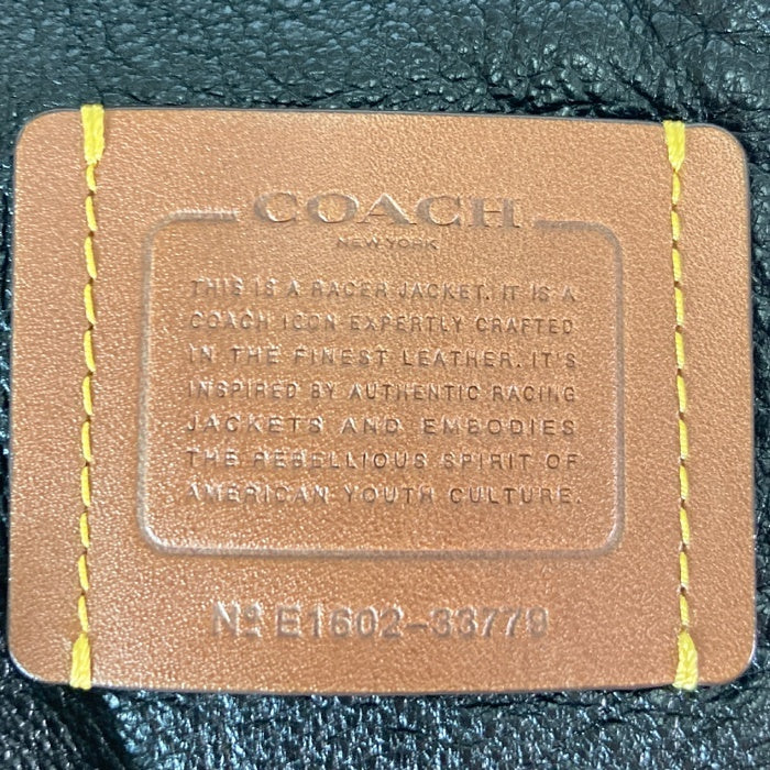 COACH コーチ 33779 シングルライダース ラムレザージャケット ブラック sizeL 瑞穂店