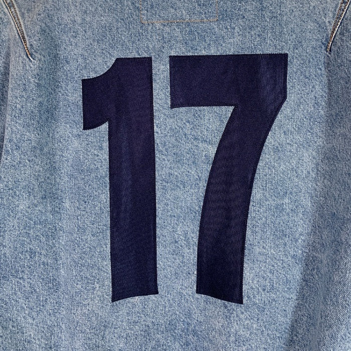 DIESEL ディーゼル D-VINZ Bomber Jacket デニム ボンバージャケット リブブルゾン ライトブルー 大谷サテンワッペンカスタム品 Size L 福生店