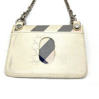 BURBERRY BLUE LABEL バーバリーブルーレーベル コイン パスケース チャーム ホワイト マルチ 瑞穂店