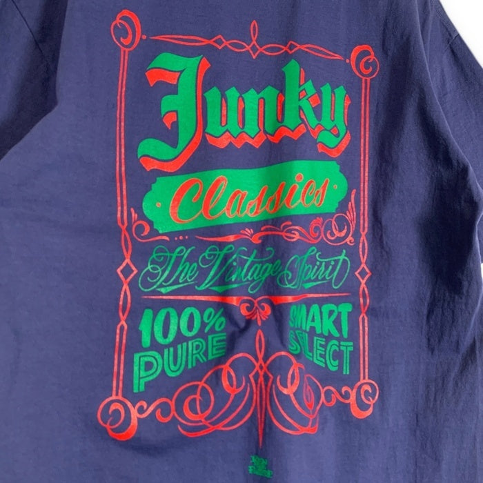 JUNKY CLASSICS ジャンキークラシックス Original Tee by KEN THE FLATTOP 半袖 Tシャツ ネイビー  Size L 福生店