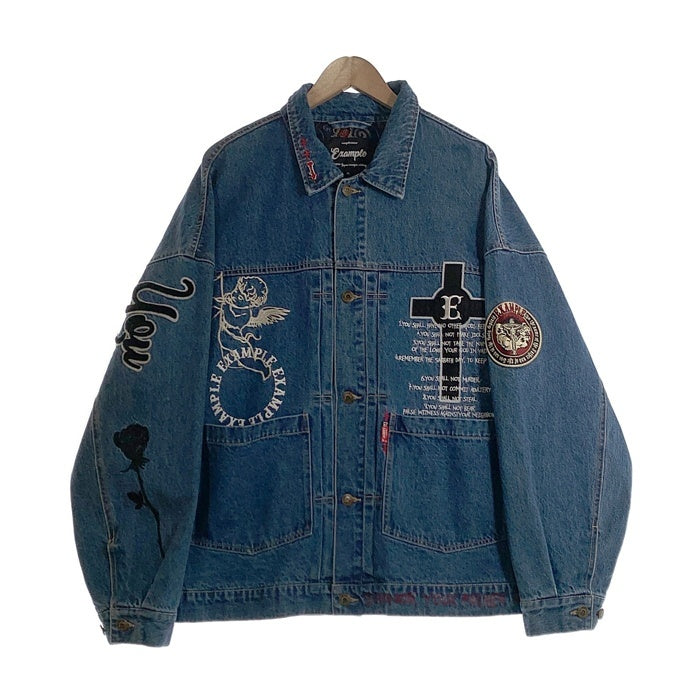 EXAMPLE  エグザンプル PEACE DENIM JACKET デニム ジャケット ライトブルー Size XL 福生店