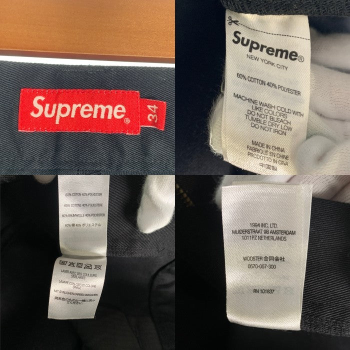 SUPREME シュプリーム 20SS Work Pant ワークパンツ チノパン ブラック Size 34 福生店