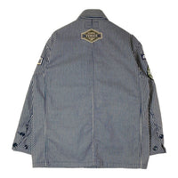 AVIREX アヴィレックス 783-3152010 ANTIFOULING COVERALL JACKET アンチフォーリングカバーオール ストライプ ネイビー sizeM 瑞穂店