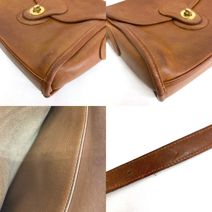 OLD COACH オールドコーチ0836-331 USA製 ショルダーバッグ ターンロック ブラウン 瑞穂店