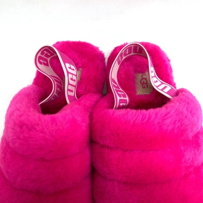 UGG アグ 1095119 フラッフ イヤー スライド ボア サンダル ピンク 24cm 瑞穂店